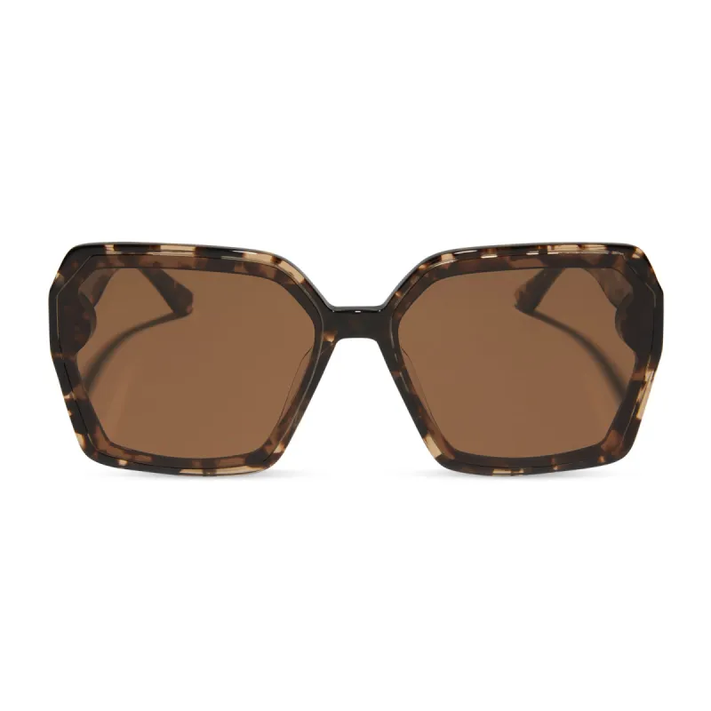 PRESLEY - ESPRESSO TORTOISE + BROWN SUNGLASSES sold by Diff Eyewear