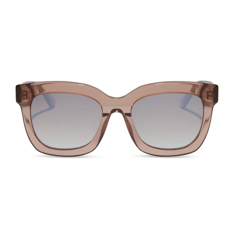 CARSON - ROSE STONE + TAUPE ROSE GRADIENT POLARIZED SUNGLASSES sold by Diff Eyewear
