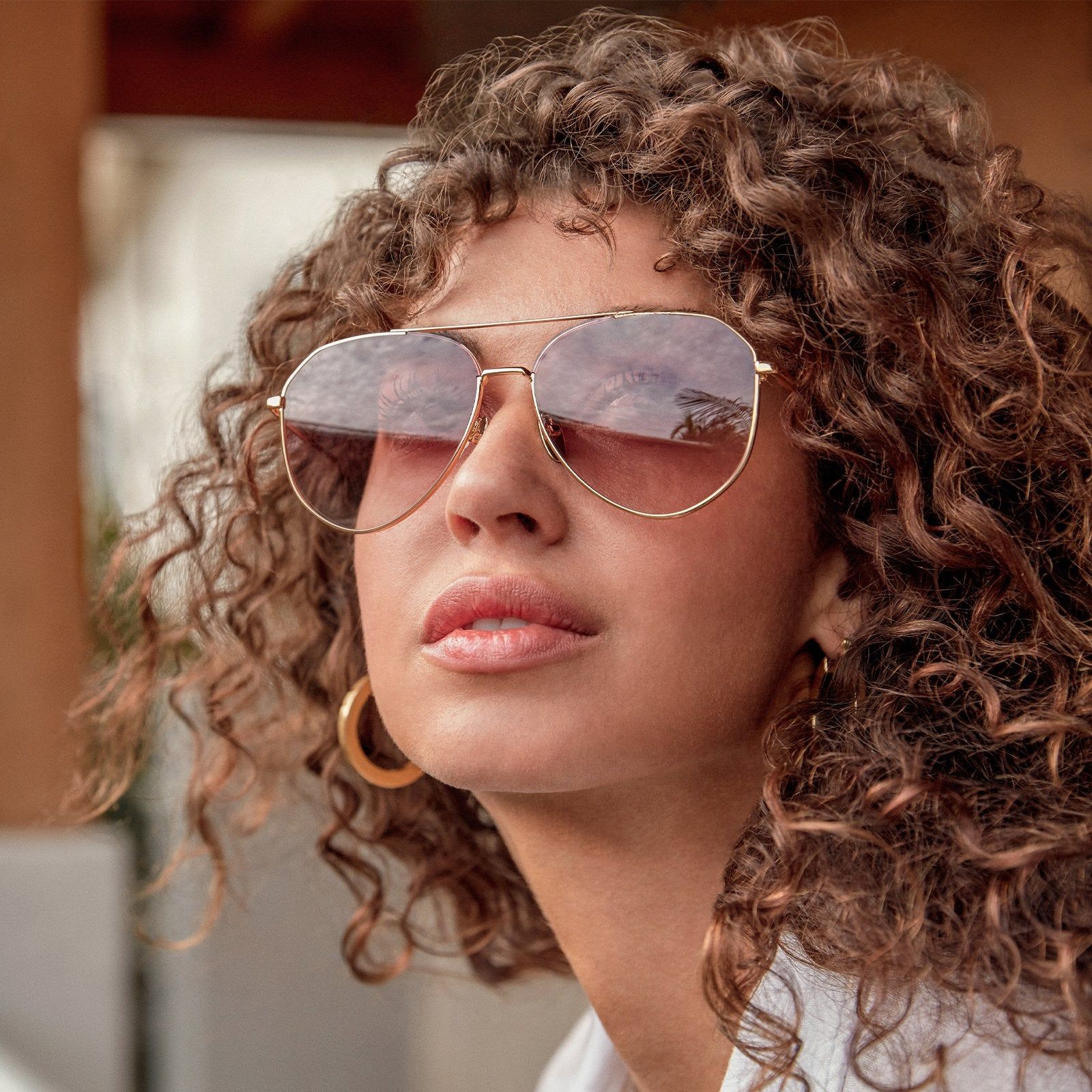 DASH - GOLD + ROSE GRADIENT SUNGLASSES sold by Diff Eyewear product image thumbnail 5