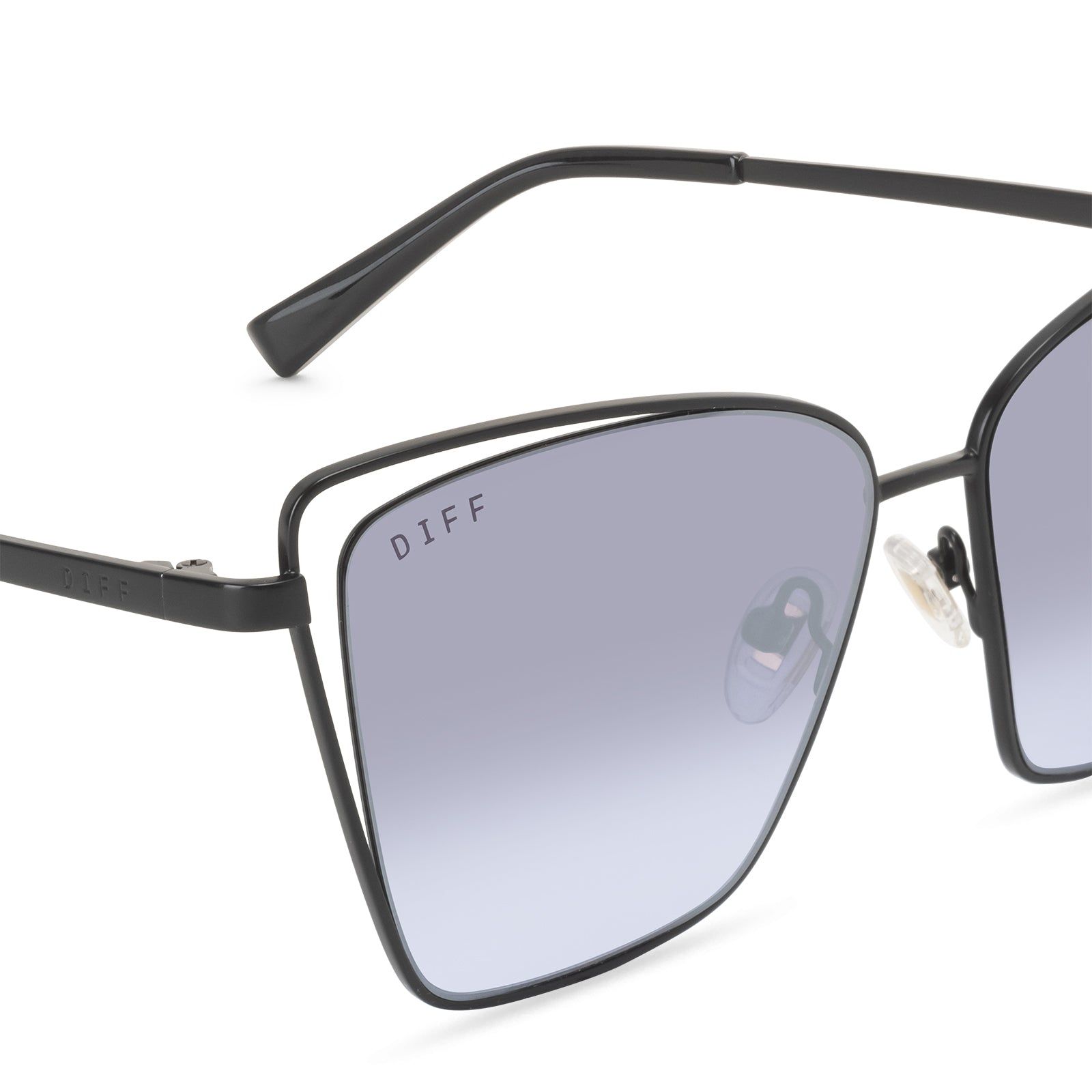 BECKY III - MATTE BLACK + BLUE GRADIENT FLASH + POLARIZED SUNGLASSES sold by Diff Eyewear product image thumbnail 3
