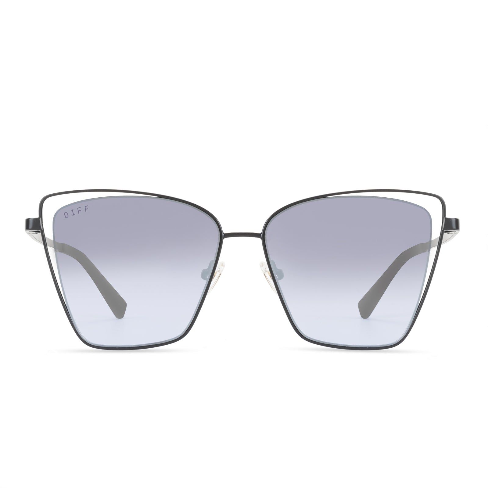 BECKY III - MATTE BLACK + BLUE GRADIENT FLASH + POLARIZED SUNGLASSES sold by Diff Eyewear