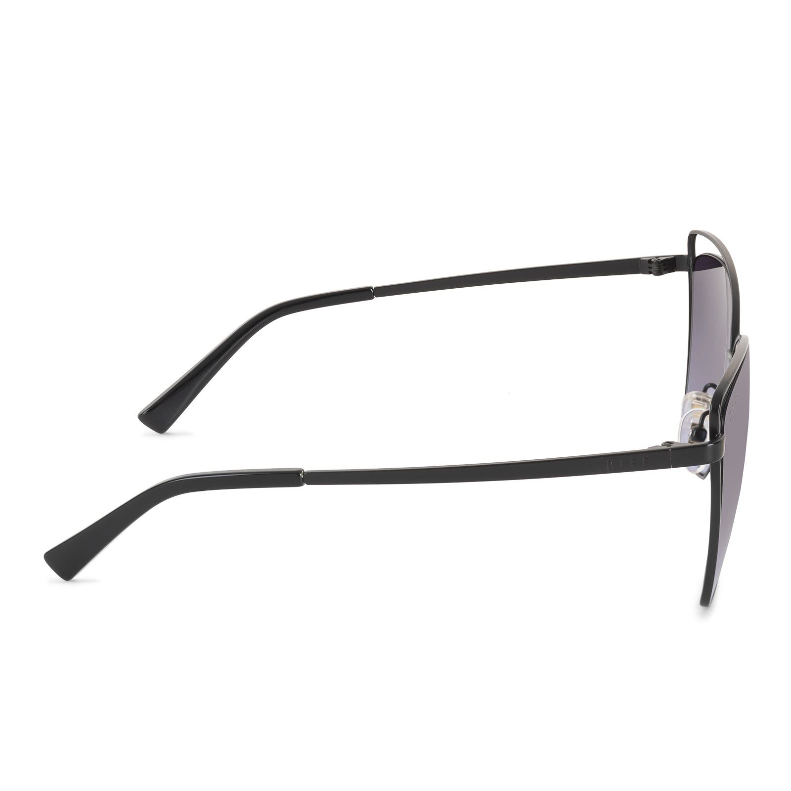 BECKY III - MATTE BLACK + BLUE GRADIENT FLASH + POLARIZED SUNGLASSES sold by Diff Eyewear product image thumbnail 4