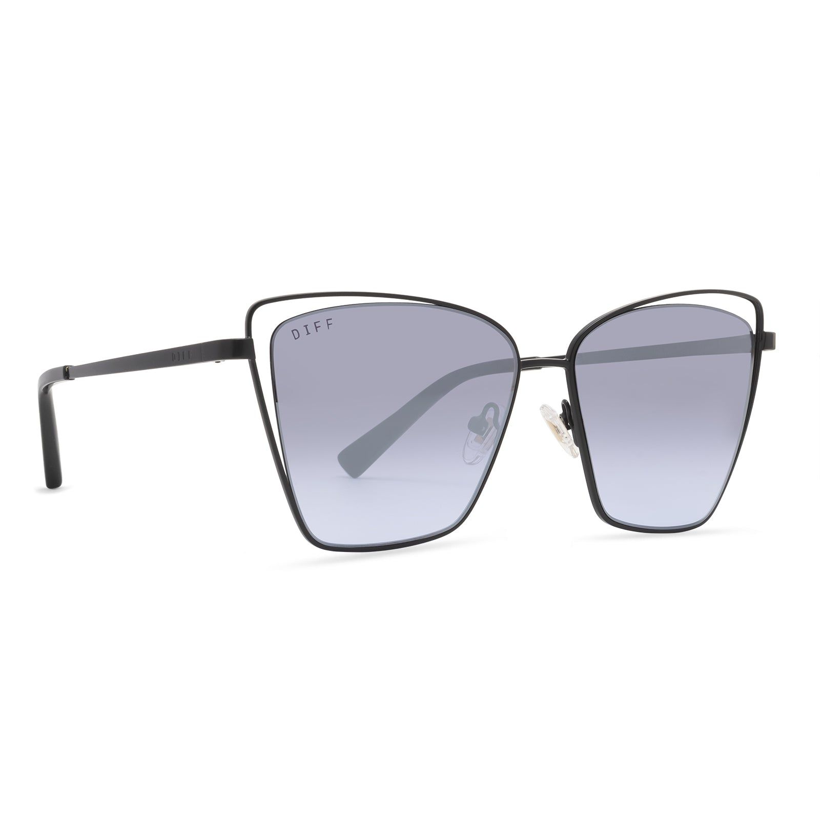 BECKY III - MATTE BLACK + BLUE GRADIENT FLASH + POLARIZED SUNGLASSES sold by Diff Eyewear product image thumbnail 2