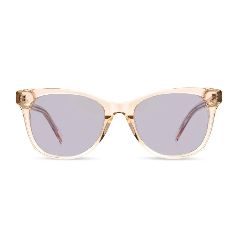 CARINA - BLUSH CRYSTAL + LAVENDER FLASH SUNGLASSES sold by Diff Eyewear