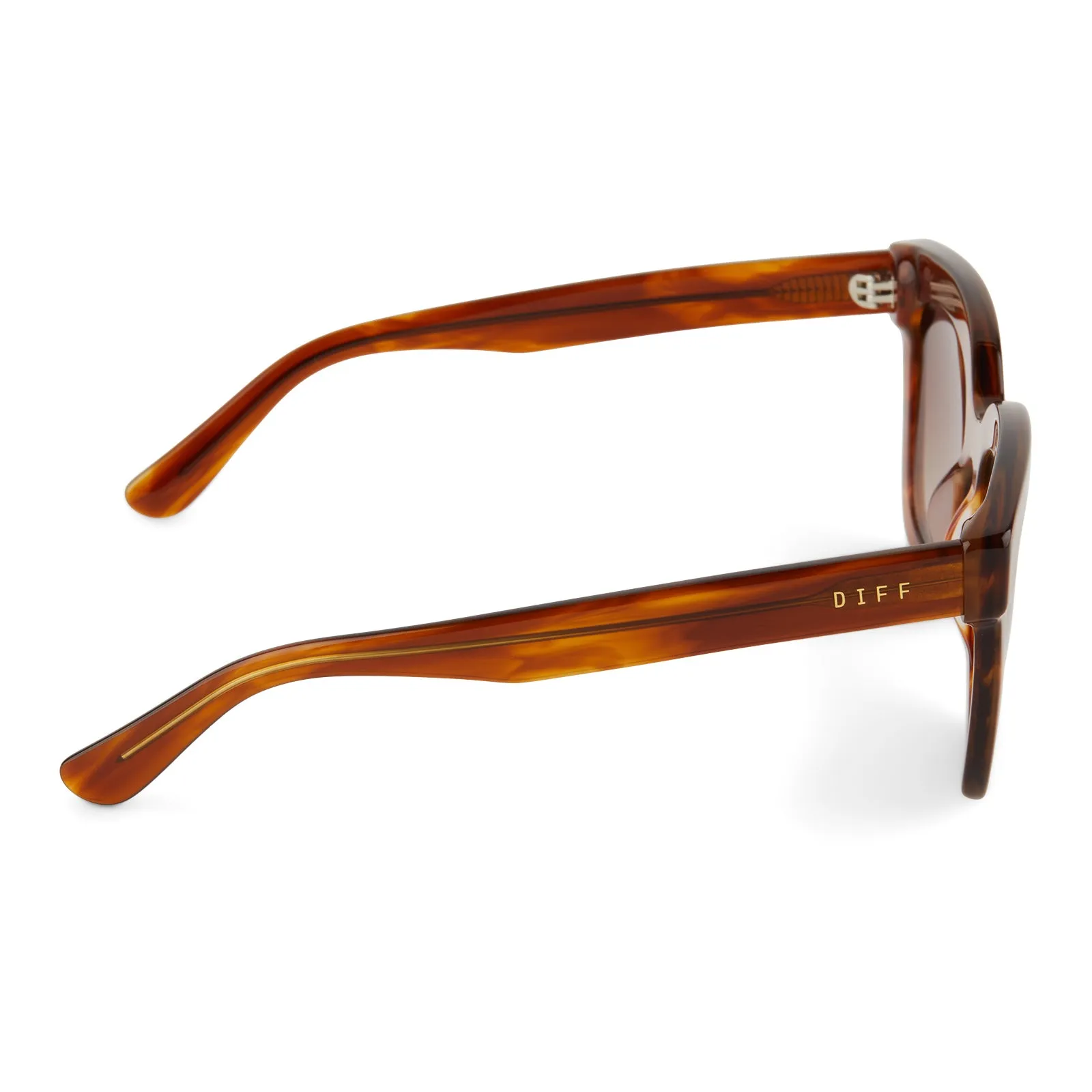 CARSON - HENNA TORTOISE + BROWN GRADIENT GOLD FLASH SUNGLASSES sold by Diff Eyewear product image thumbnail 3