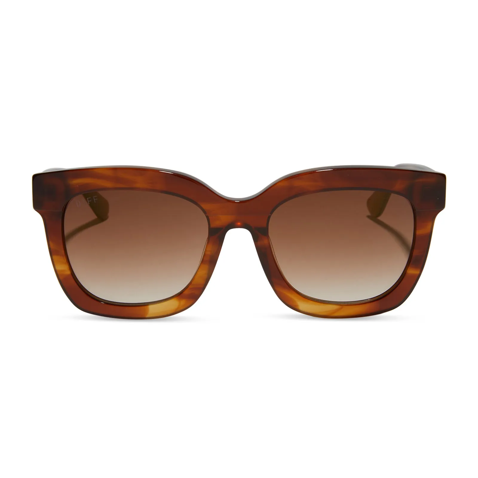 CARSON - HENNA TORTOISE + BROWN GRADIENT GOLD FLASH SUNGLASSES sold by Diff Eyewear
