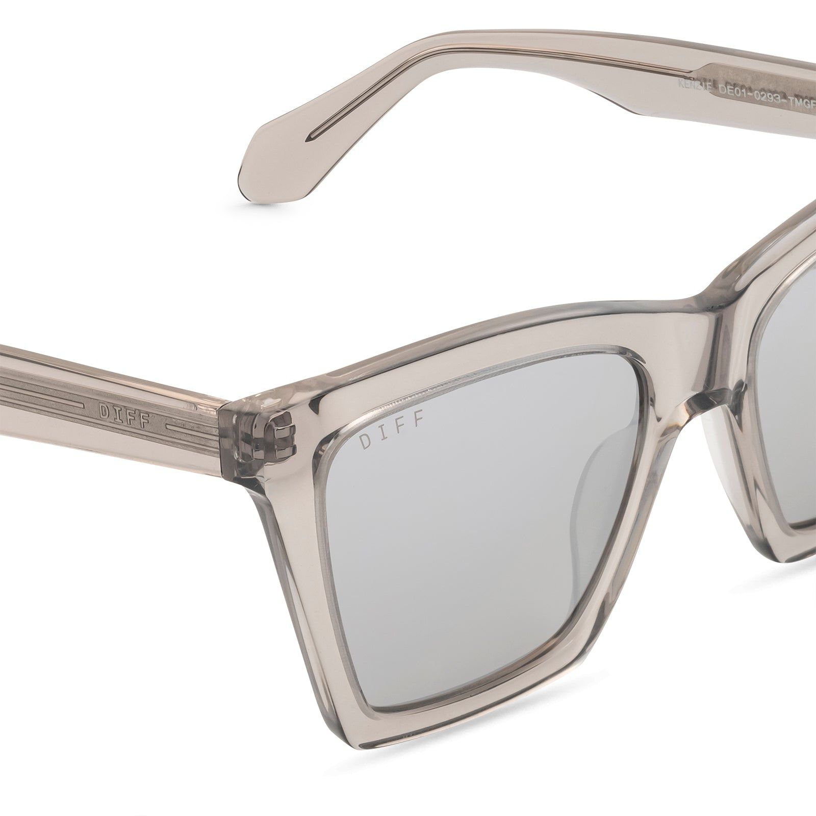 KENZIE - TEMPETE GREY CRYSTAL + GREY MIRROR SUNGLASSES sold by Diff Eyewear product image thumbnail 3