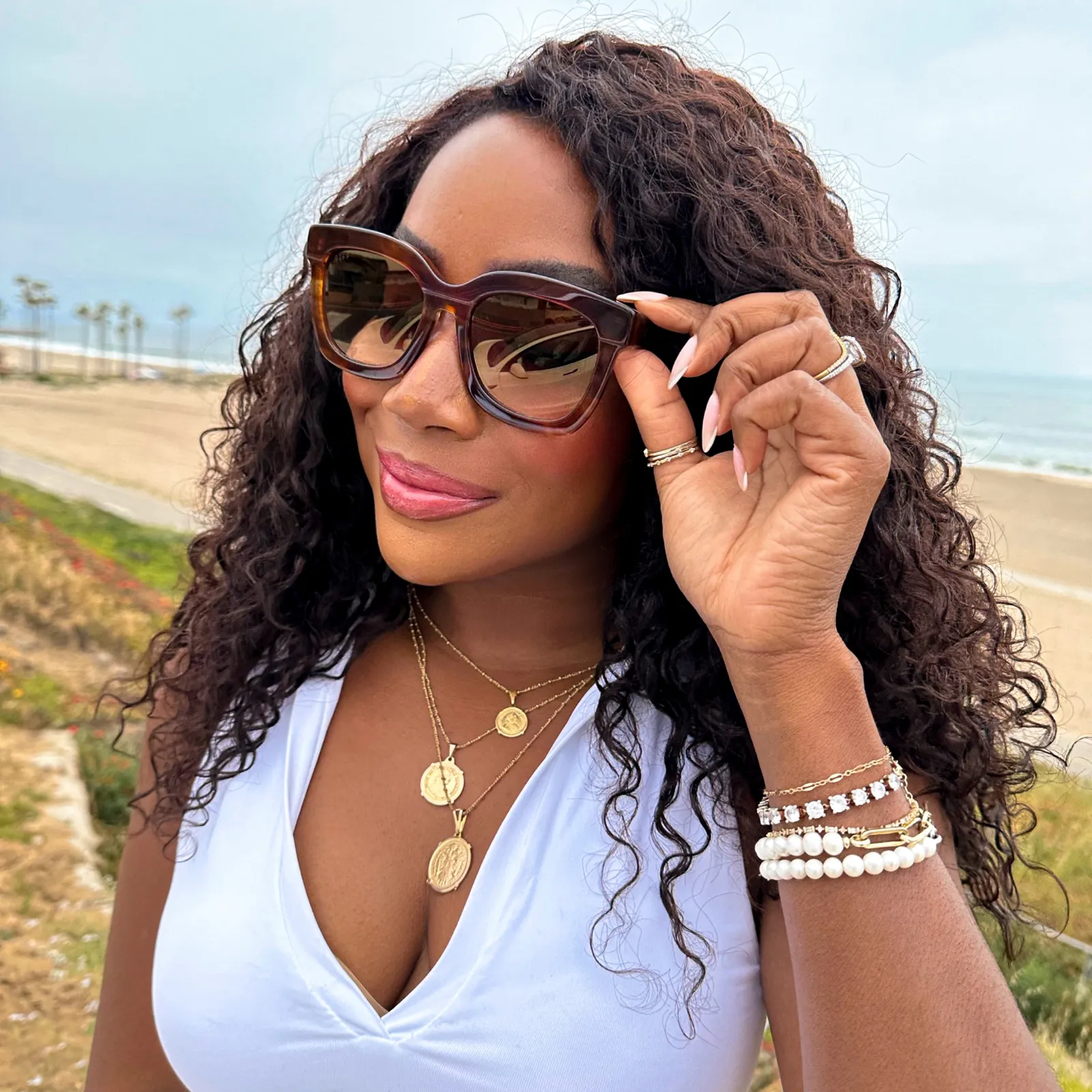 CARSON - HENNA TORTOISE + BROWN GRADIENT GOLD FLASH SUNGLASSES sold by Diff Eyewear product image thumbnail 5