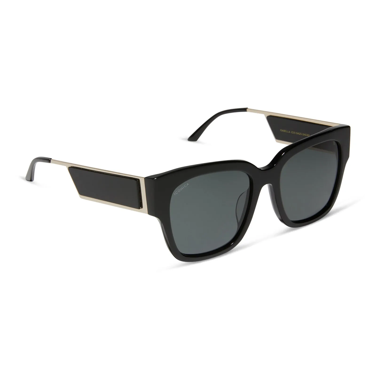 ISABELLA - BLACK + GREY POLARIZED SUNGLASSES sold by Diff Eyewear