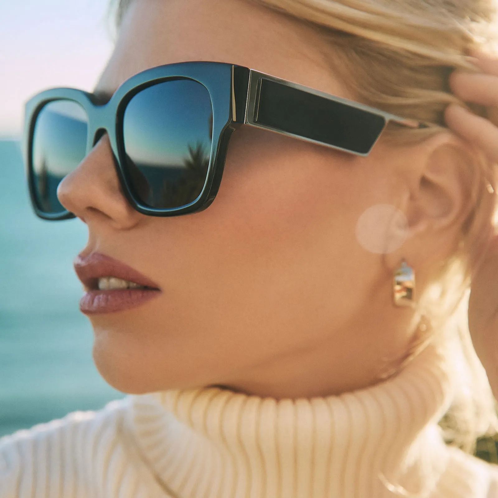 ISABELLA - BLACK + GREY POLARIZED SUNGLASSES sold by Diff Eyewear product image thumbnail 5