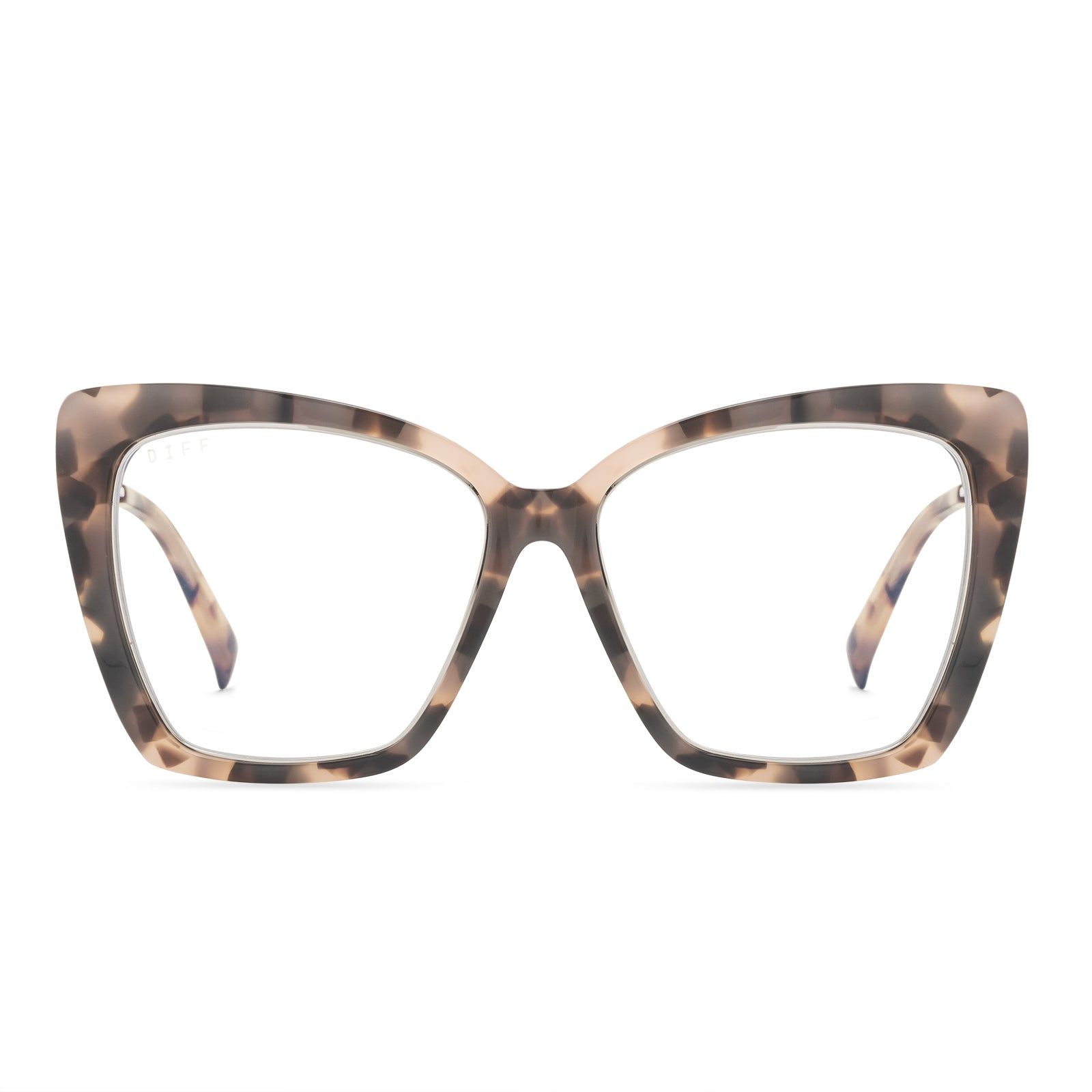 BECKY IV - HIMALAYAN TORTOISE + BLUE LIGHT GLASSES sold by Diff Eyewear