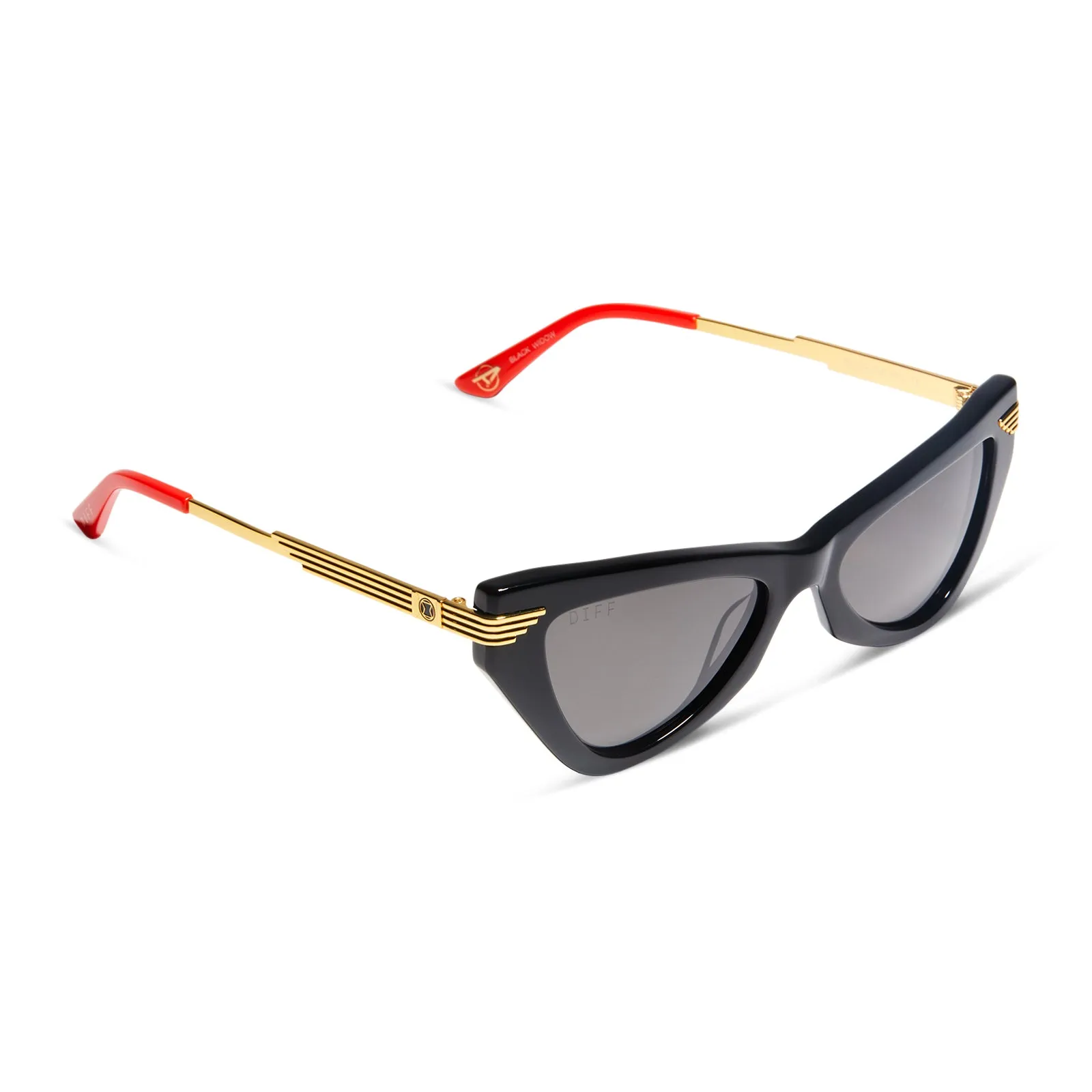 BLACK WIDOW - BLACK + GREY + POLARIZED SUNGLASSES sold by Diff Eyewear product image thumbnail 4