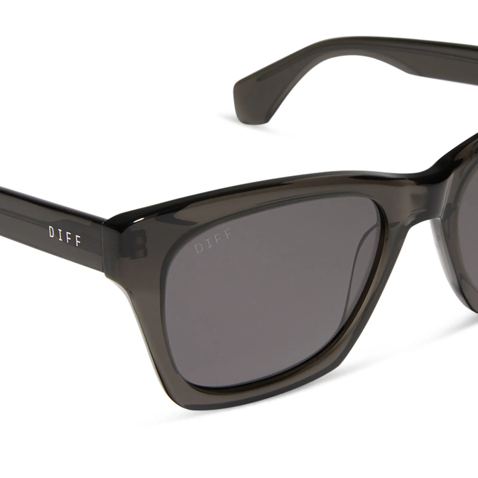 DEAN XL - BLACK SMOKE CRYSTAL + GREY + POLARIZED SUNGLASSES sold by Diff Eyewear product image thumbnail 4