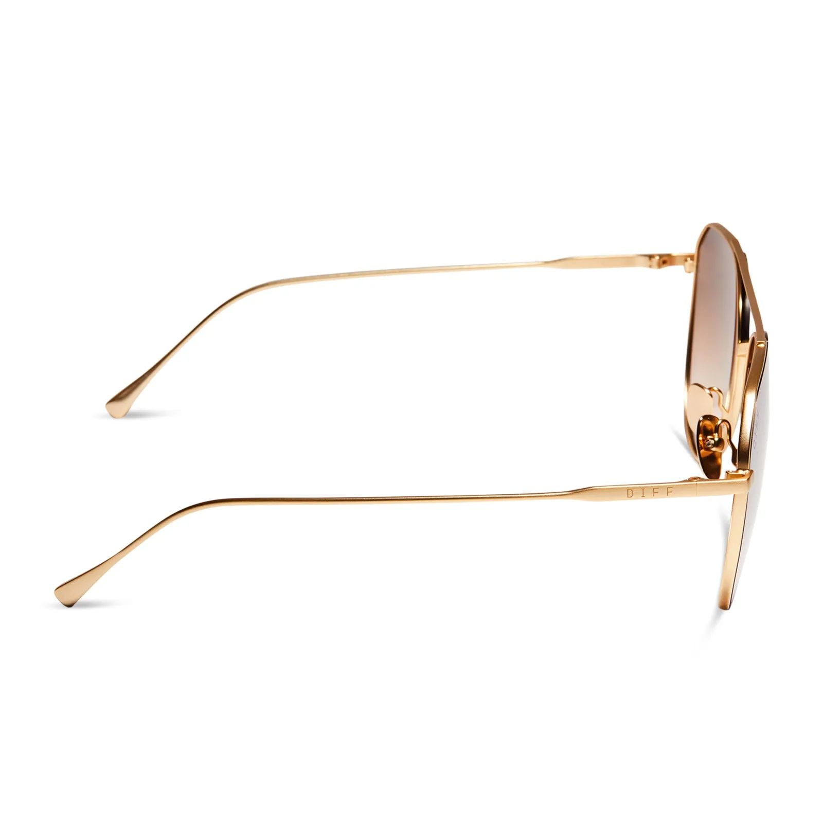 DASH - BRUSHED GOLD + TAUPE ROSE MIRROR SUNGLASSES sold by Diff Eyewear product image thumbnail 3