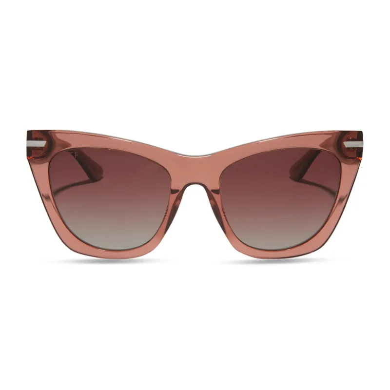 ALYSSA - DUSK + DUSK GRADIENT + POLARIZED SUNGLASSES made by Diff Eyewear