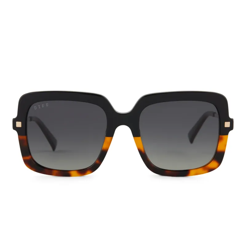 SANDRA - DARK TORTOISE + GREY SUNGLASSES sold by Diff Eyewear