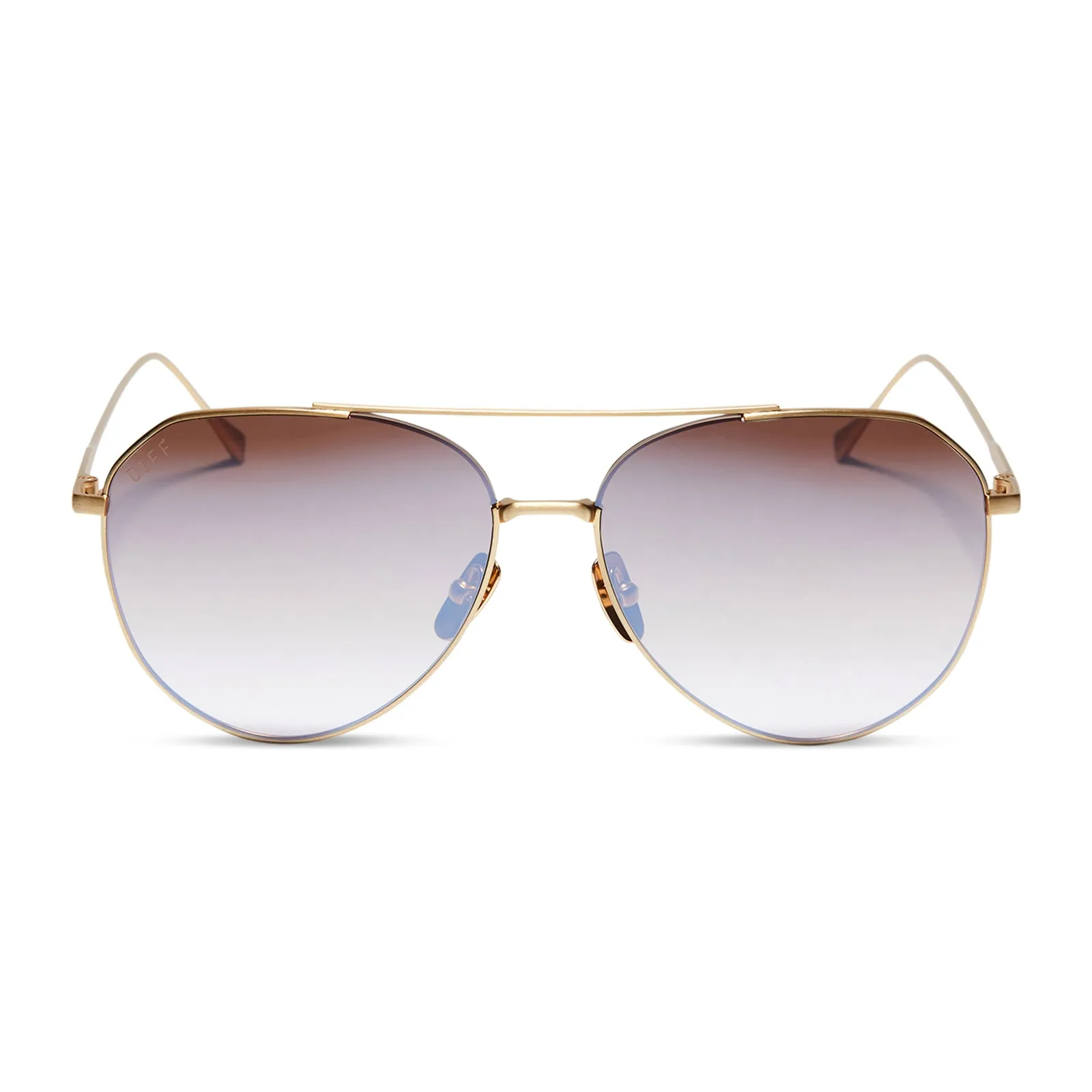 DASH - BRUSHED GOLD + TAUPE ROSE MIRROR SUNGLASSES sold by Diff Eyewear