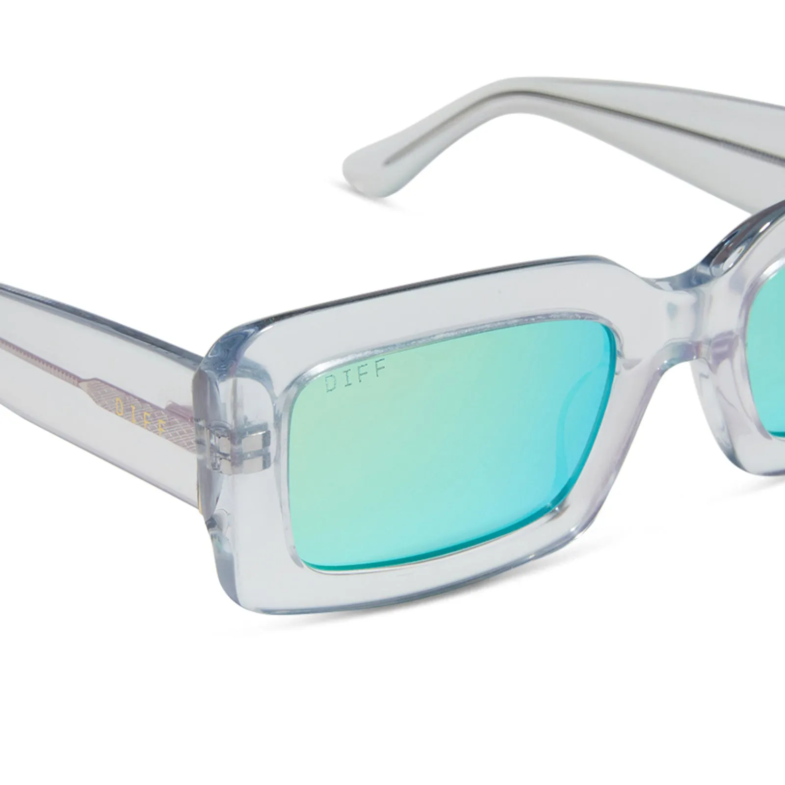 INDY - OPALESCENT TURQUOISE + TURQUOISE ICE MIRROR SUNGLASSES sold by Diff Eyewear product image thumbnail 4