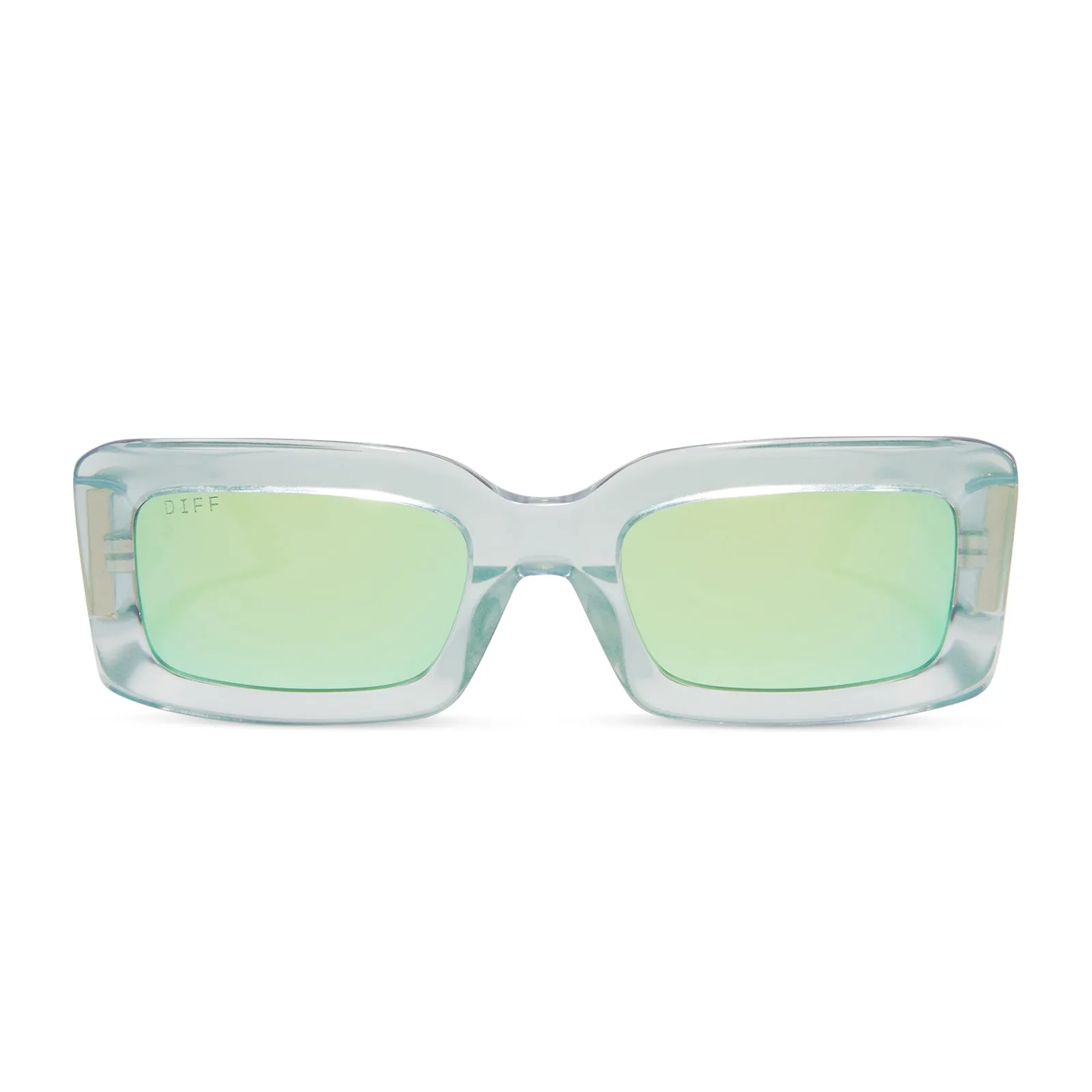 INDY - OPALESCENT TURQUOISE + TURQUOISE ICE MIRROR SUNGLASSES sold by Diff Eyewear