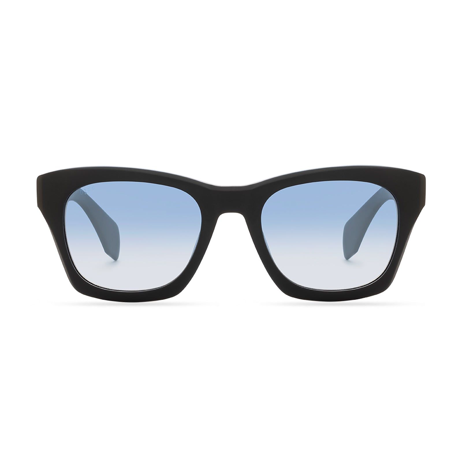 DEAN - MATTE BLACK + AEGEAN BLUE GRADIENT FLASH POLARIZED SUNGLASSES sold by Diff Eyewear