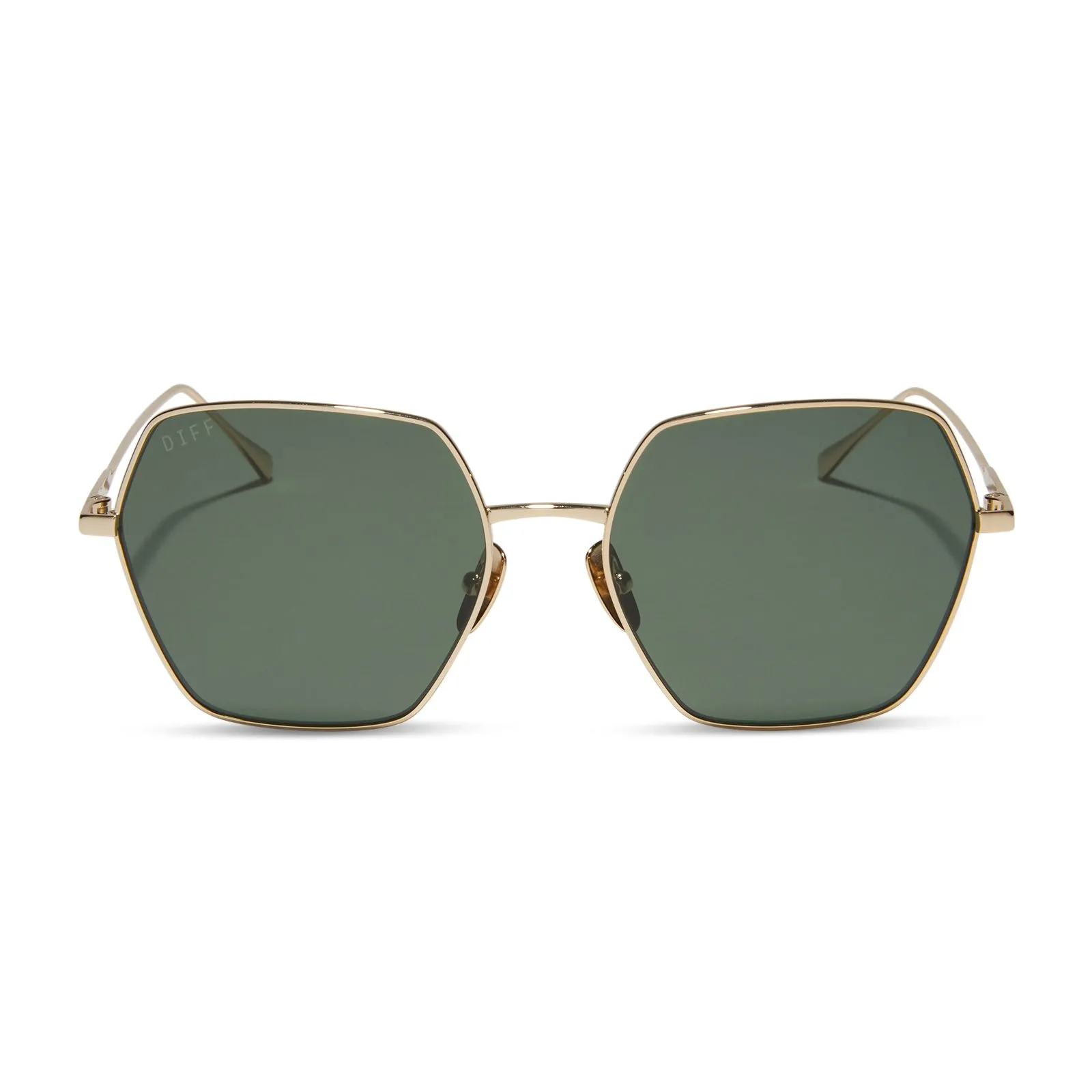 HARLOWE - GOLD + G15 + POLARIZED SUNGLASSES sold by Diff Eyewear