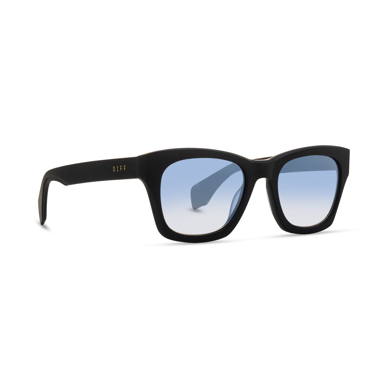 DEAN - MATTE BLACK + AEGEAN BLUE GRADIENT FLASH POLARIZED SUNGLASSES sold by Diff Eyewear product image thumbnail 2