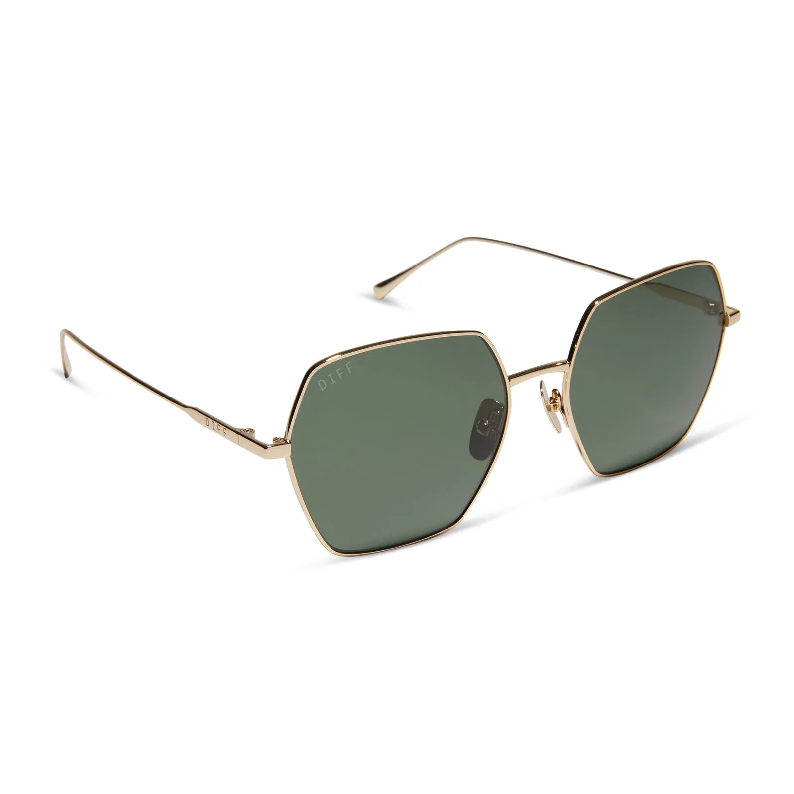 HARLOWE - GOLD + G15 + POLARIZED SUNGLASSES sold by Diff Eyewear product image thumbnail 2