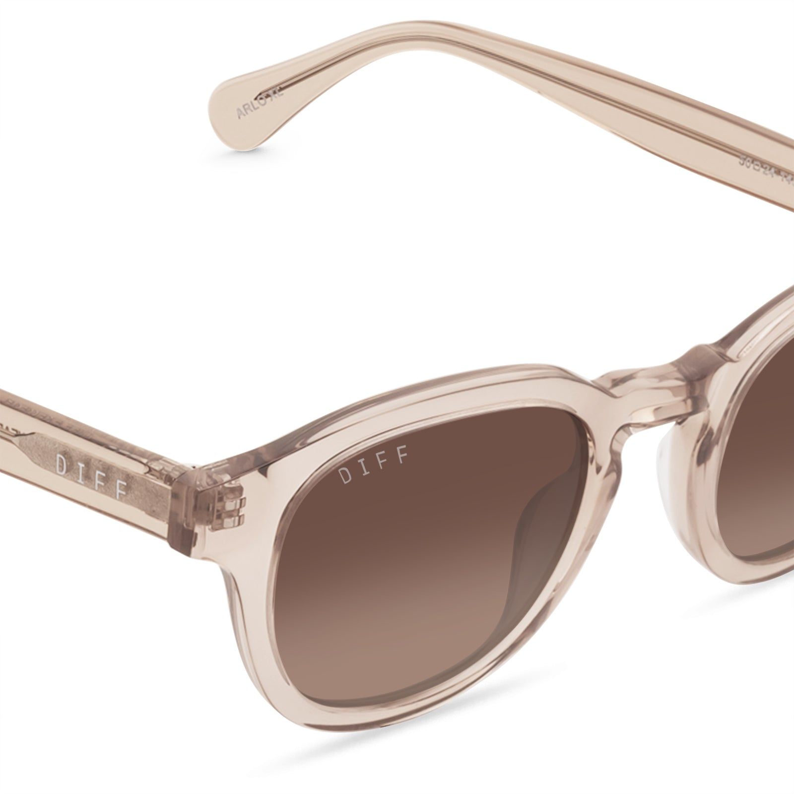 ARLO XL - VINTAGE CRYSTAL + BROWN GRADIENT POLARIZED SUNGLASSES sold by Diff Eyewear product image thumbnail 4