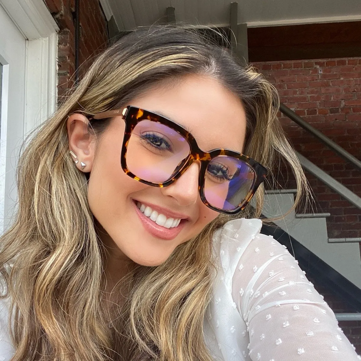 BELLA - ESPRESSO TORTOISE + BLUE LIGHT TECHNOLOGY GLASSES sold by Diff Eyewear product image thumbnail 5