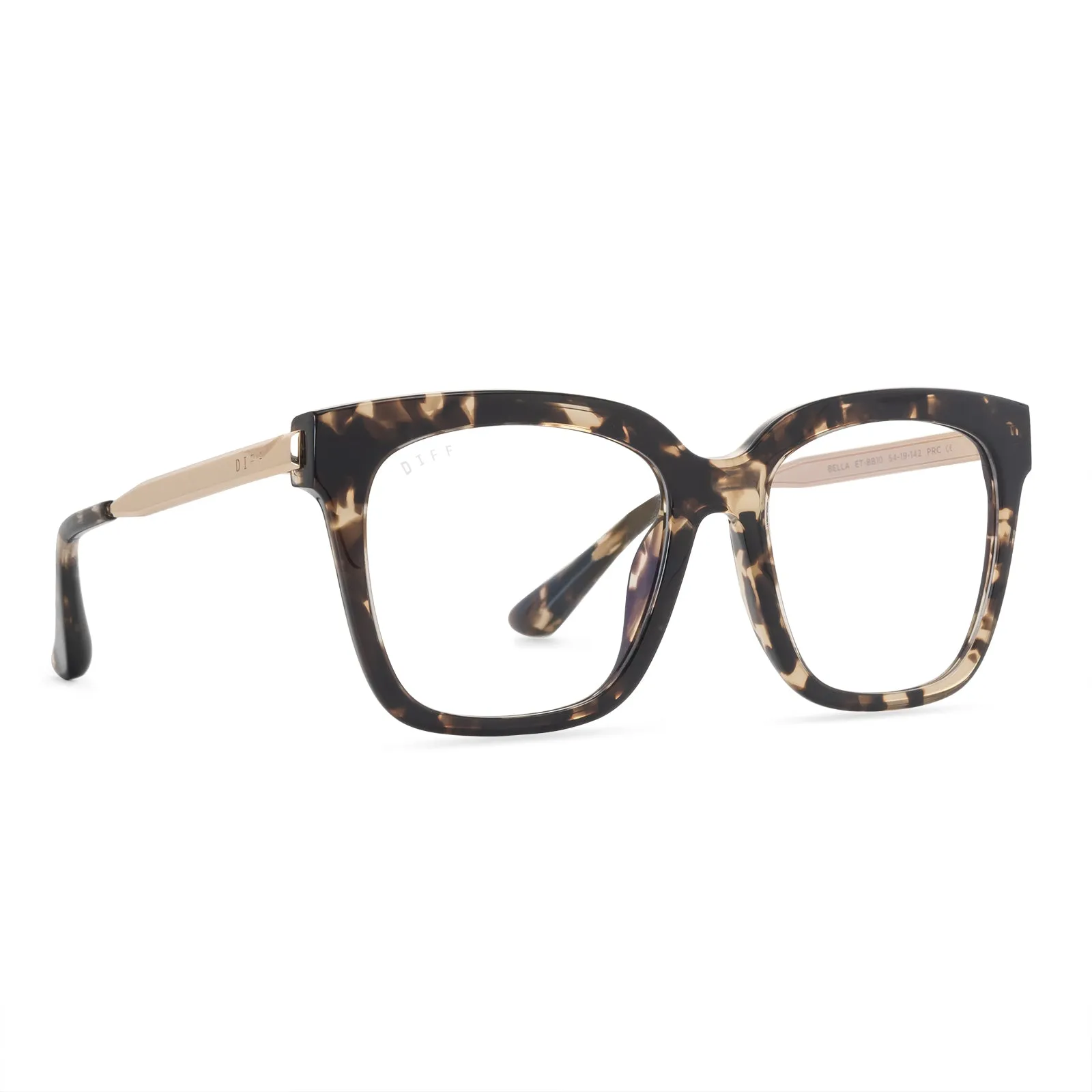 BELLA - ESPRESSO TORTOISE + BLUE LIGHT TECHNOLOGY GLASSES sold by Diff Eyewear product image thumbnail 2