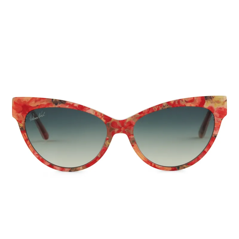 PATRICIA NASH - KELLY + FLORAL OIL PAINTING + OLIVE GRADIENT SUNGLASSES sold by Diff Eyewear