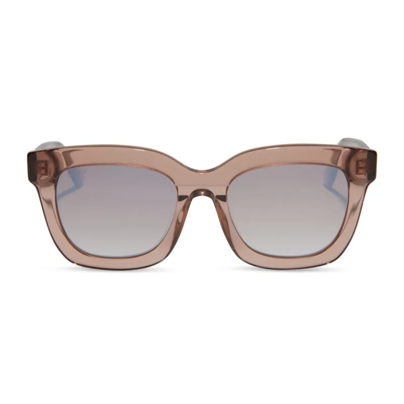 CARSON XS - ROSE STONE + TAUPE ROSE GRADIENT POLARIZED SUNGLASSES sold by Diff Eyewear