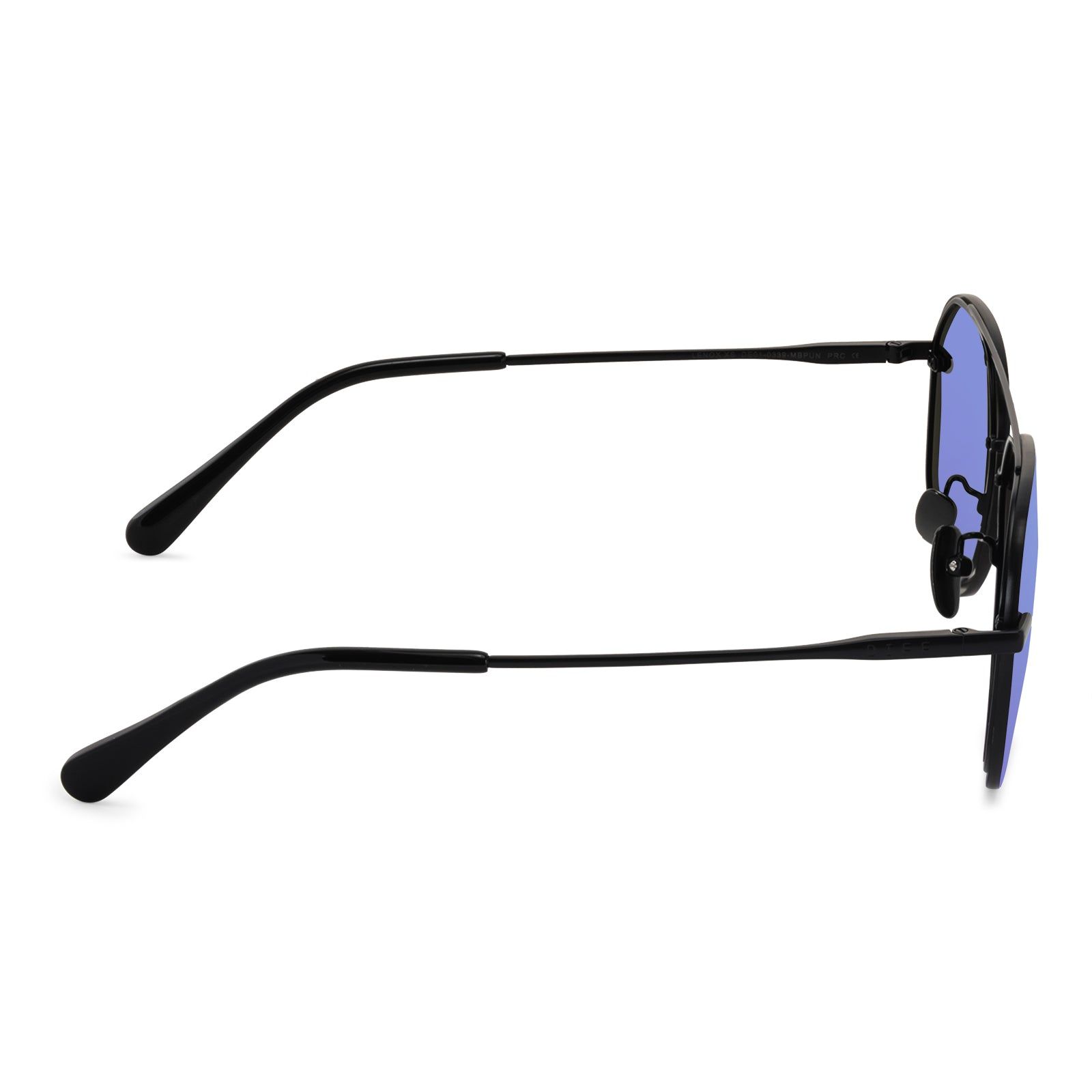 LENOX XS - MATTE BLACK + PURPLE MIRROR SUNGLASSES sold by Diff Eyewear product image thumbnail 4