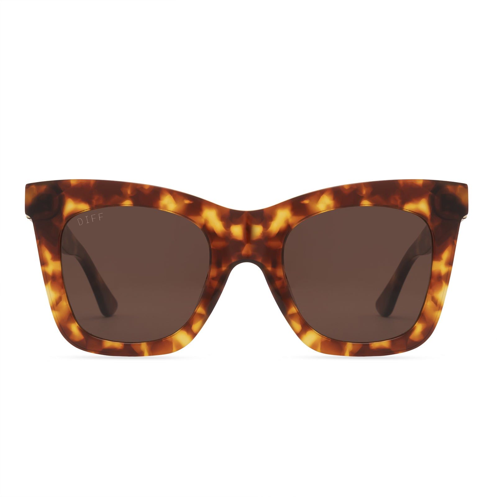 KAIA - AMBER TORTOISE + BROWN SUNGLASSES sold by Diff Eyewear
