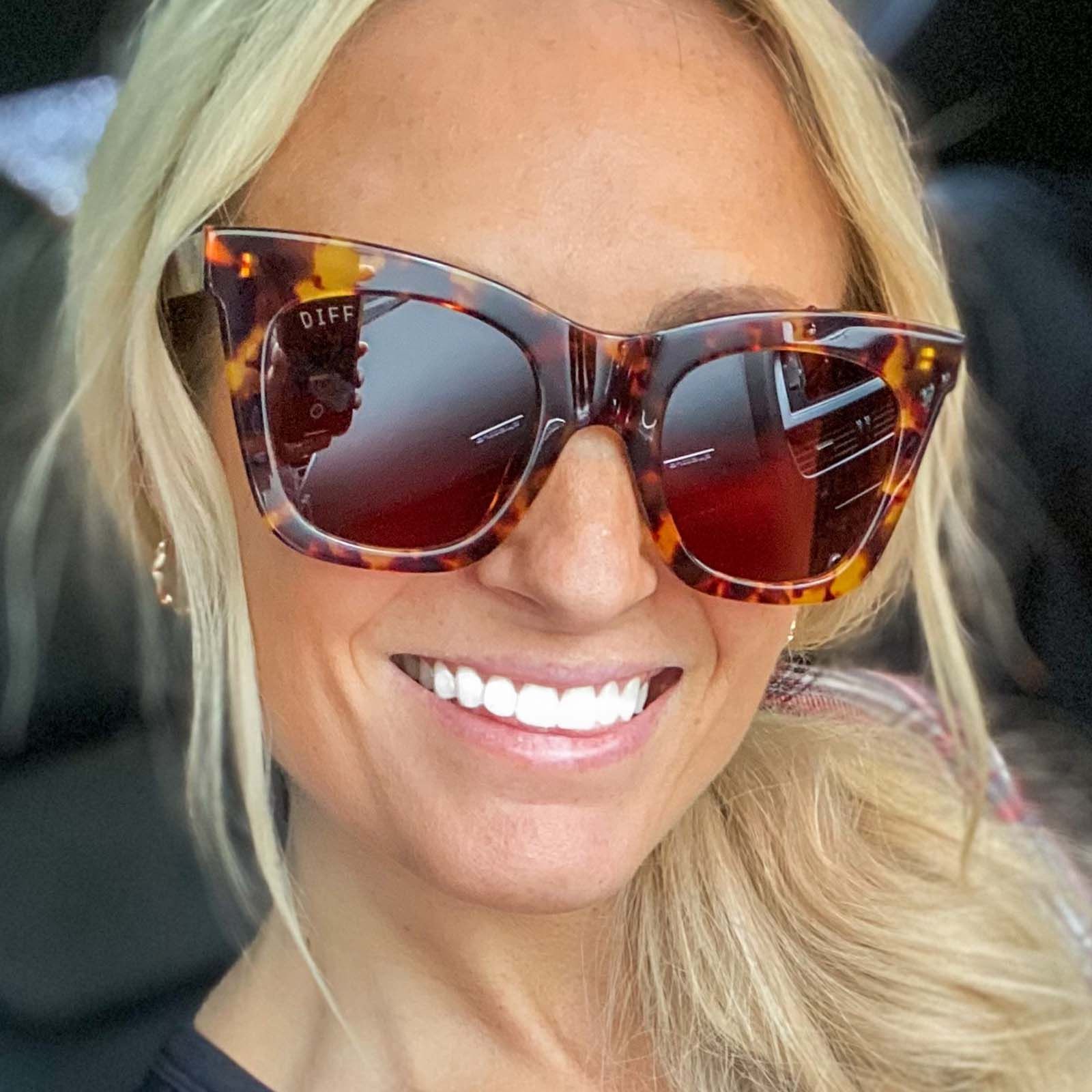 KAIA - AMBER TORTOISE + BROWN SUNGLASSES sold by Diff Eyewear product image thumbnail 6