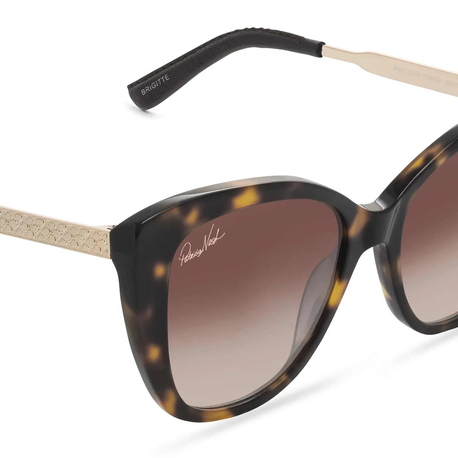 PATRICIA NASH - BRIGITTE + TORTOISE + BROWN GRADIENT SUNGLASSES sold by Diff Eyewear product image thumbnail 4