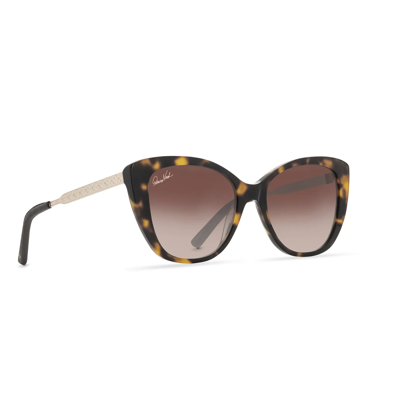 PATRICIA NASH - BRIGITTE + TORTOISE + BROWN GRADIENT SUNGLASSES sold by Diff Eyewear product image thumbnail 2