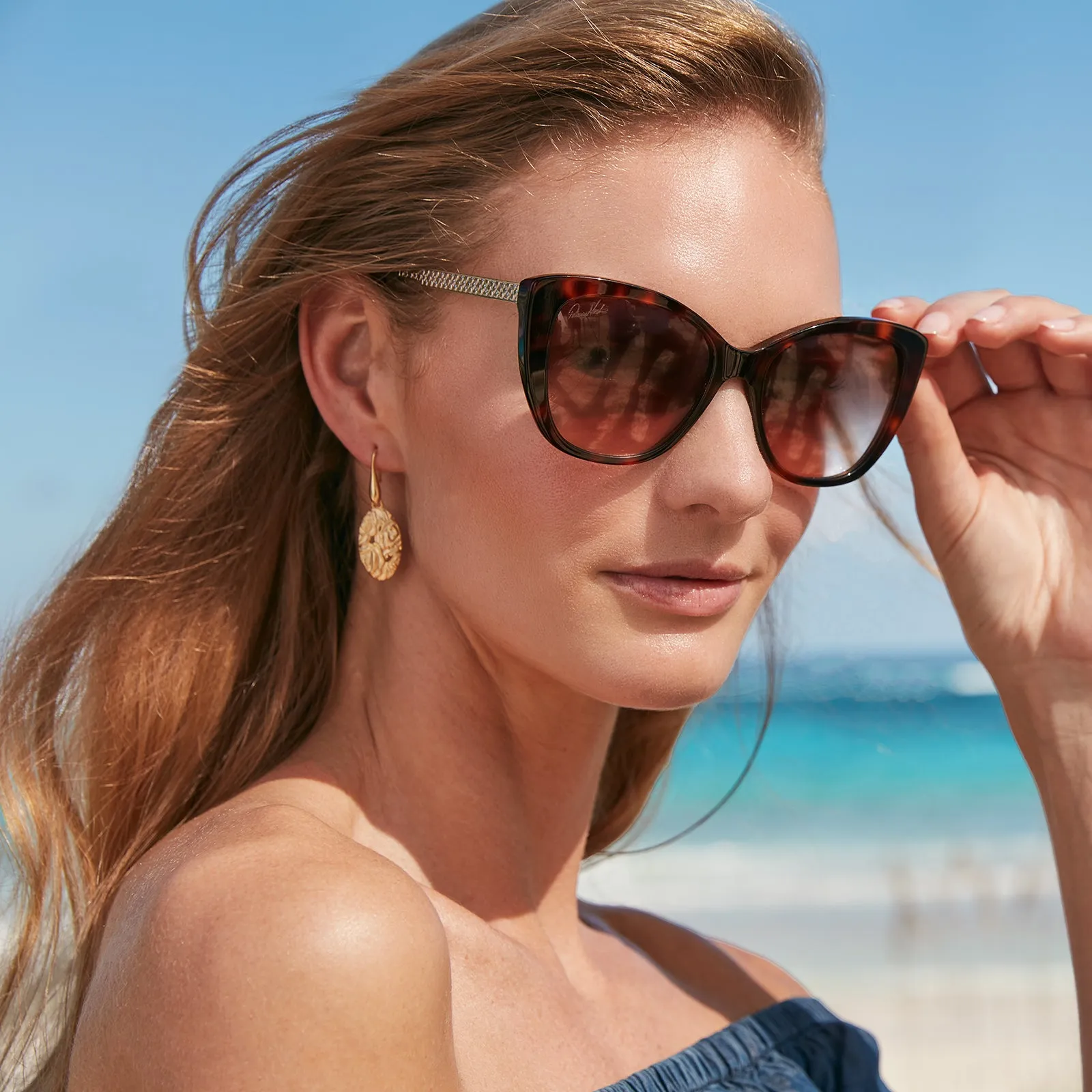 PATRICIA NASH - BRIGITTE + TORTOISE + BROWN GRADIENT SUNGLASSES sold by Diff Eyewear product image thumbnail 5