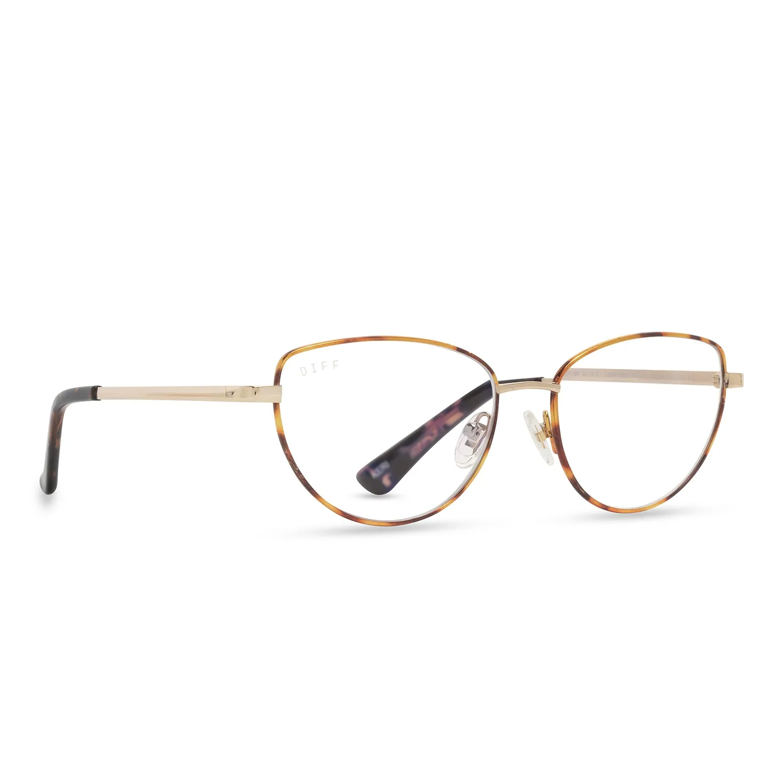 KERI - TORTOISE/GOLD + BLUE LIGHT READERS sold by Diff Eyewear product image thumbnail 5