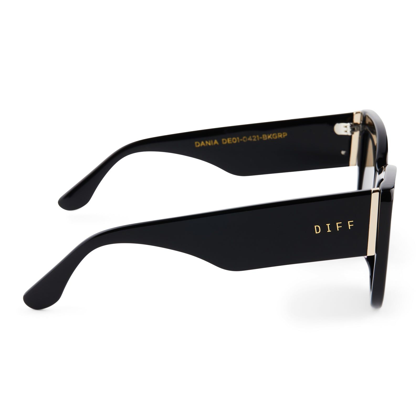 DANIA - BLACK + GREY POLARIZED SUNGLASSES sold by Diff Eyewear product image thumbnail 4