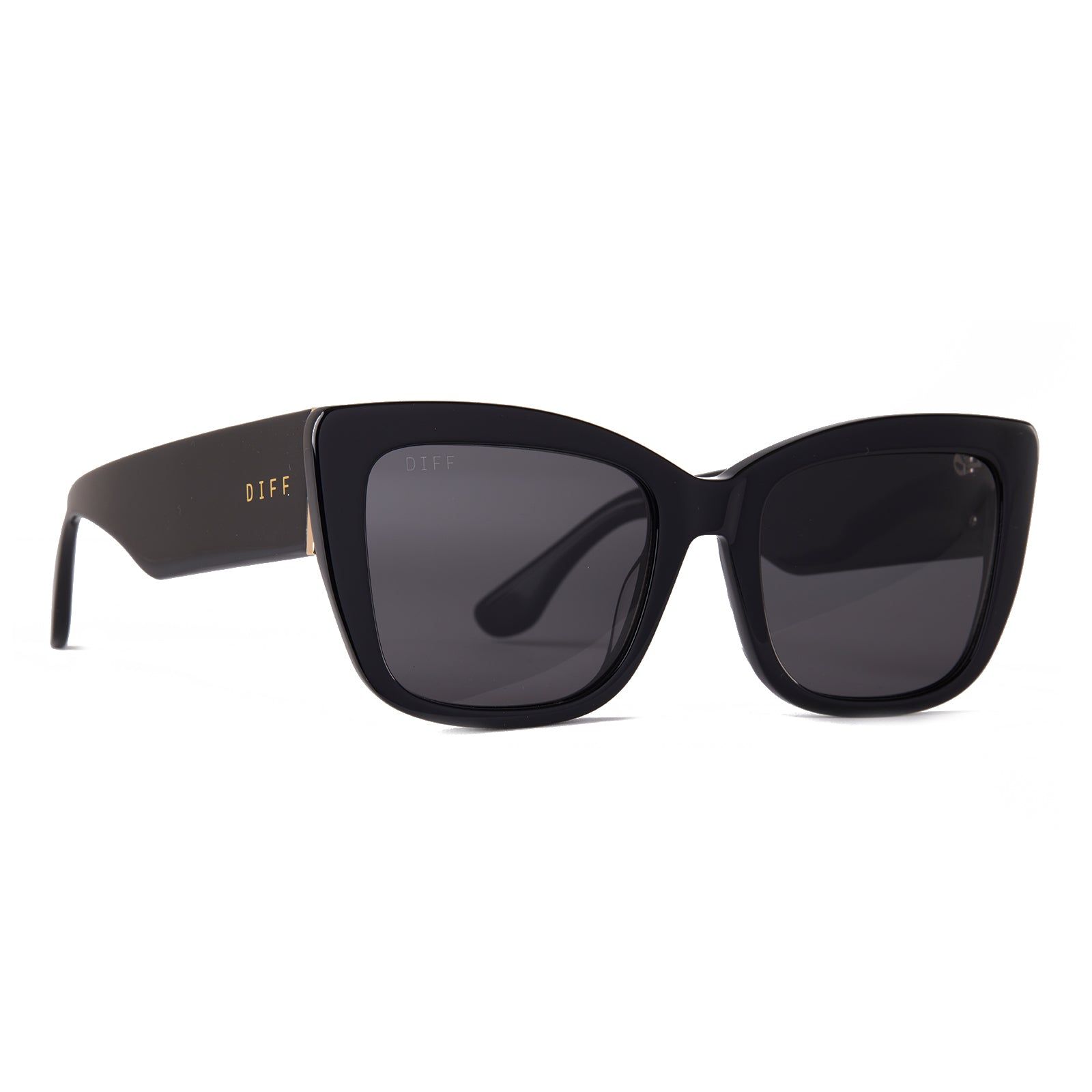 DANIA - BLACK + GREY POLARIZED SUNGLASSES sold by Diff Eyewear product image thumbnail 3