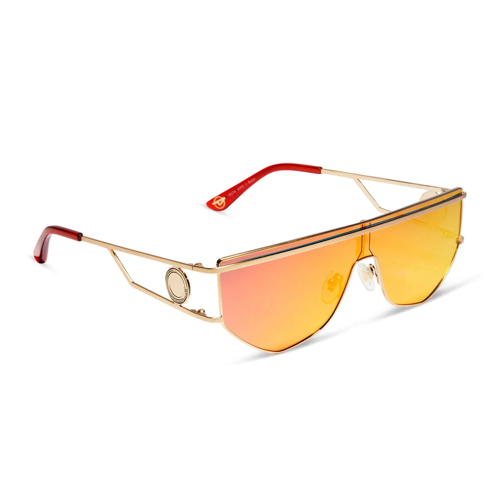 IRON MAN - BRUSHED GOLD + RED MIRROR + POLARIZED SUNGLASSES sold by Diff Eyewear product image thumbnail 2