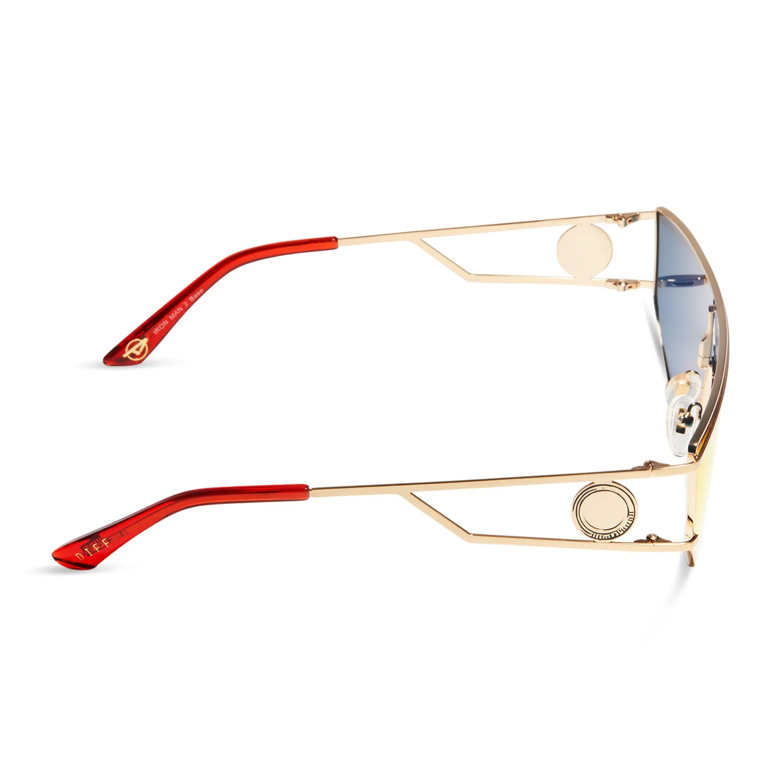 IRON MAN - BRUSHED GOLD + RED MIRROR + POLARIZED SUNGLASSES sold by Diff Eyewear product image thumbnail 3