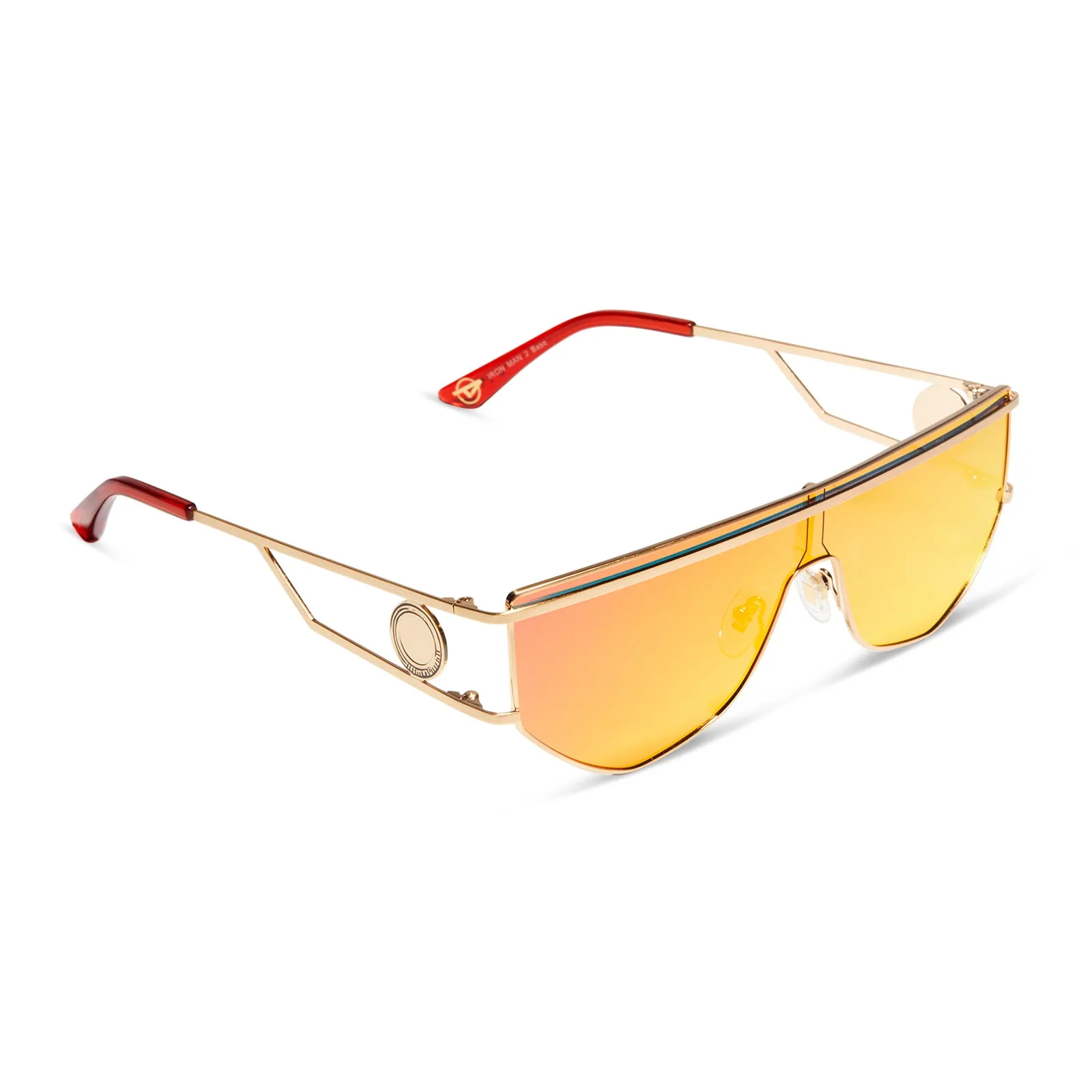 IRON MAN - BRUSHED GOLD + RED MIRROR + POLARIZED SUNGLASSES sold by Diff Eyewear product image thumbnail 4