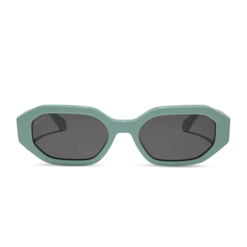 ALLEGRA - STEEL TEAL + GREY + POLARIZED SUNGLASSES sold by Diff Eyewear