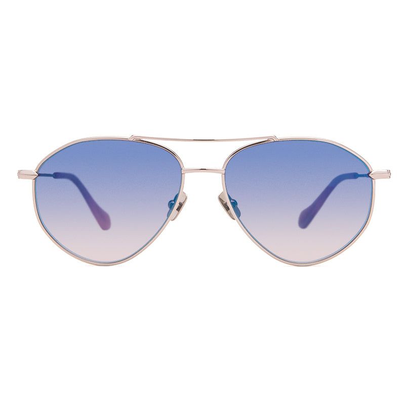 LAURA LEE - PEACHY + LIGHT GUNMETAL + BLUE FLASH POLARIZED sold by Diff Eyewear