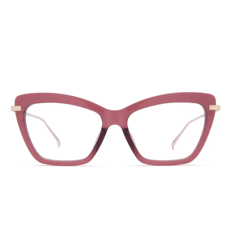 MILA - MULBERRY + CLEAR GLASSES sold by Diff Eyewear
