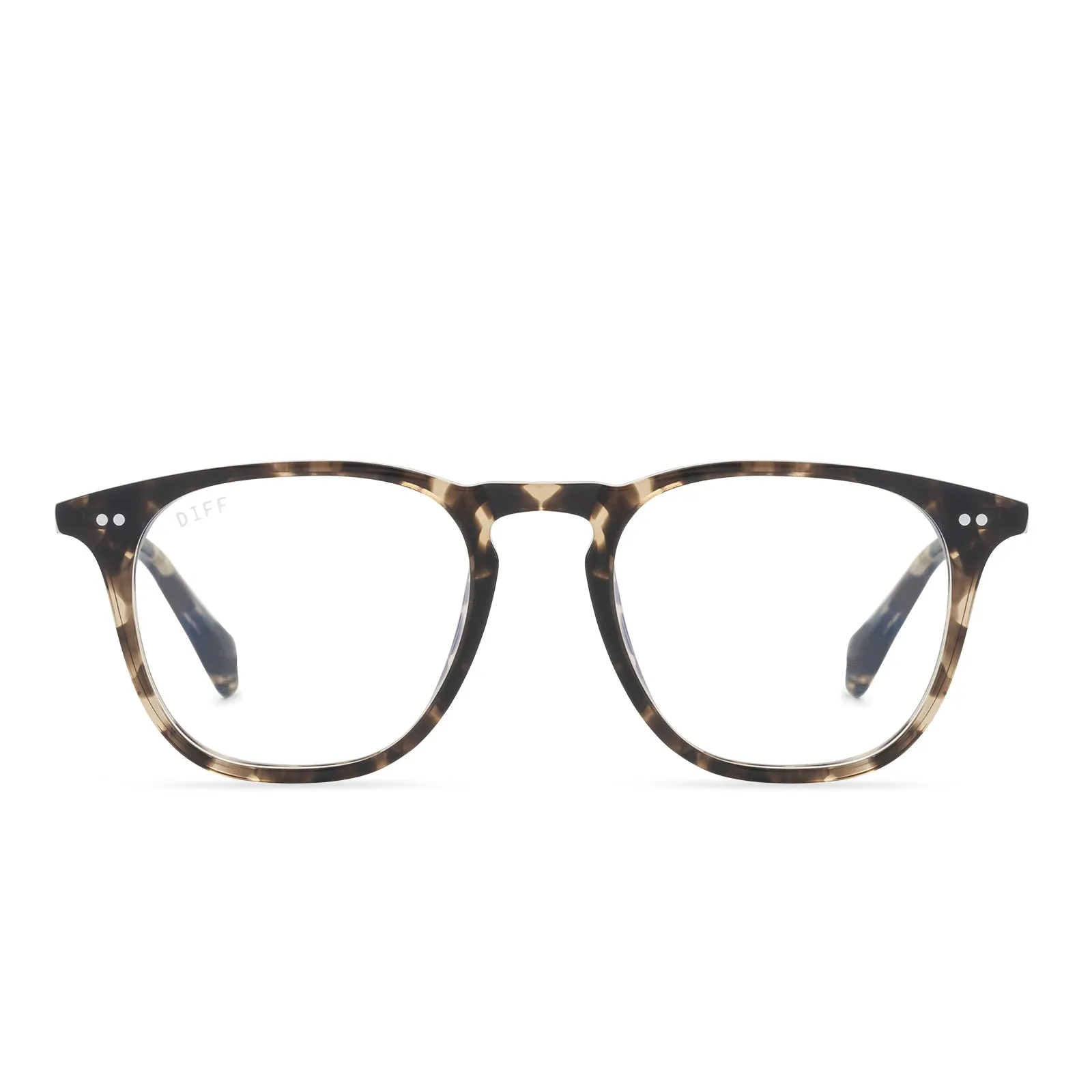 MAXWELL - ESPRESSO TORTOISE + BLUE LIGHT TECHNOLOGY GLASSES sold by Diff Eyewear