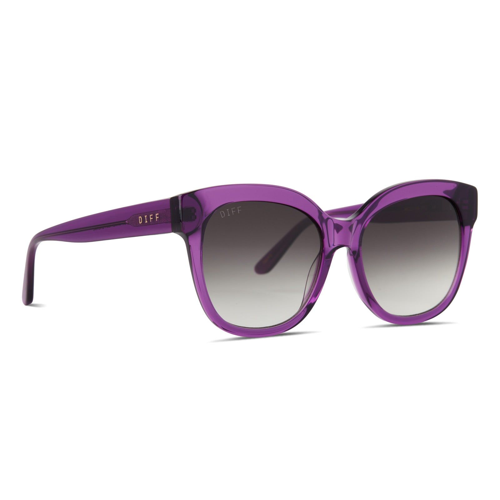 MAYA - POSH PURPLE CRYSTAL + GREY GRADIENT SUNGLASSES sold by Diff Eyewear product image thumbnail 2