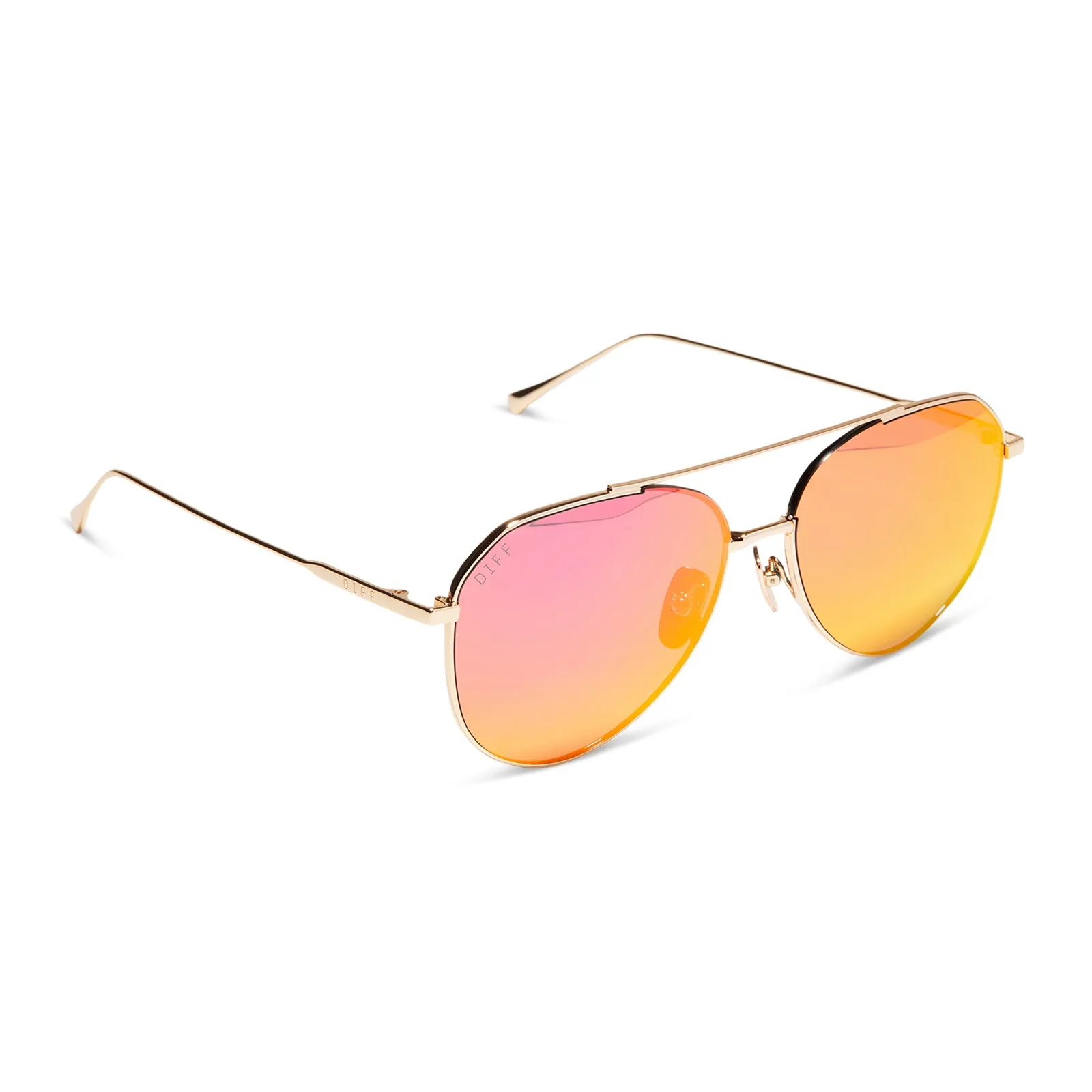 DASH XS - GOLD + SUNSET MIRROR + POLARIZED SUNGLASSES sold by Diff Eyewear product image thumbnail 2
